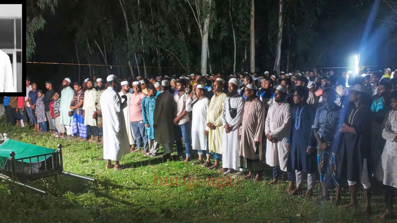 বিরলের বিশ্ববিদ্যালয় পড়ুয়া শিক্ষার্থী মনিরুজ্জামান এর জানাযা ও দাফন সম্পন্ন