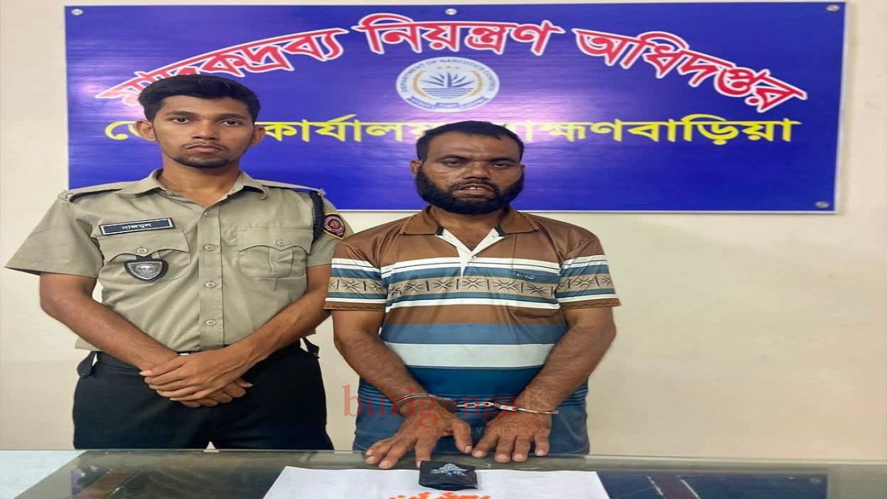 ব্রাহ্মণবাড়িয়া ১০০ ইয়াবা ট্যাবলেট সহ ০১মাদক কারবার  গ্রেফতার।
