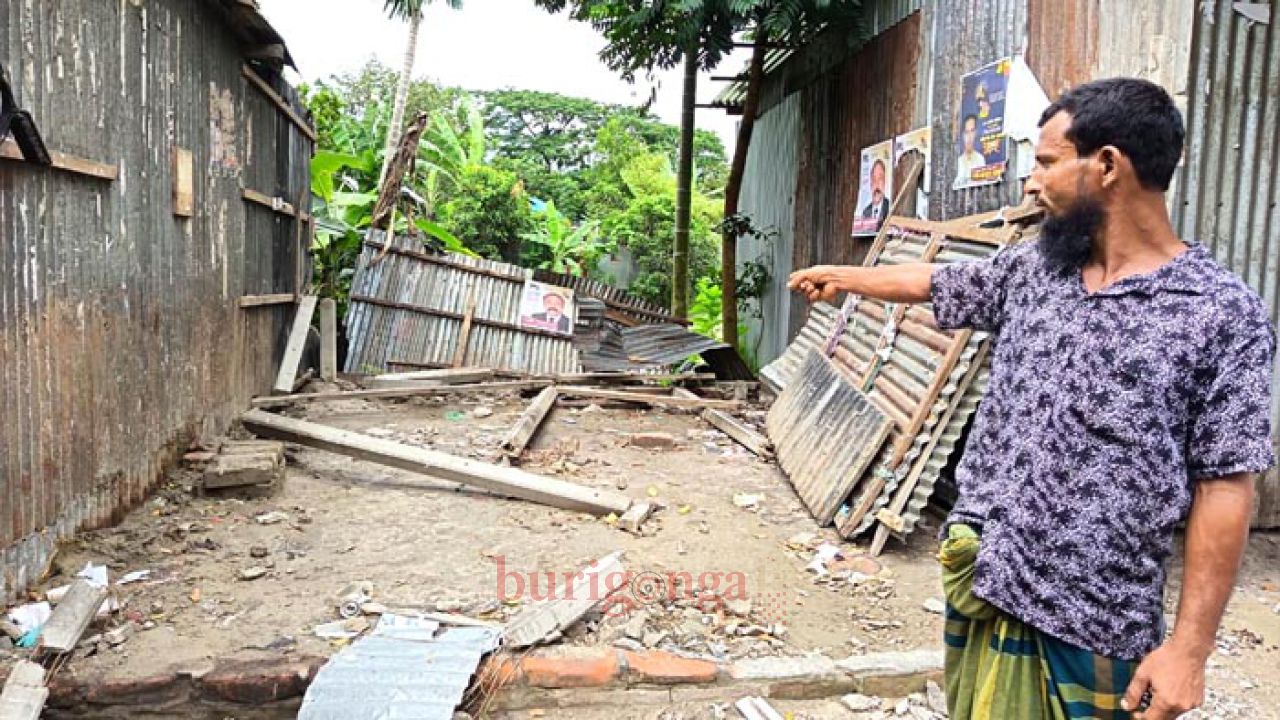 ঈশ্বরগঞ্জে ব্যবসায়ীর দোকান ভাঙচুর ও কুপিয়ে গুঁড়িয়ে দেওয়ার অভিযোগ