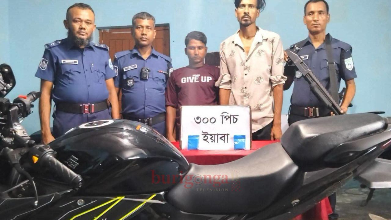 বালিয়াডাঙ্গীতে ইয়াবাসহ দুইজন আটক, জব্দ মোটরসাইকেল