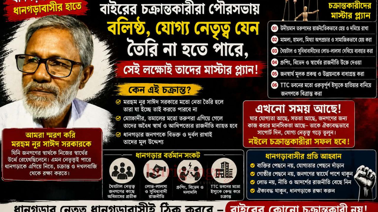 রায়গঞ্জ&nbsp; ধানগড়াবাসী, যোগ্য নেতৃত্বের পাশে দাঁড়ানোর সময়