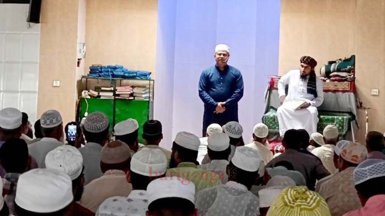 মাদক জুয়া নির্মূলে ঈশ্বরগঞ্জ মার্কায মসজিদে ওসির কঠোর বার্তা