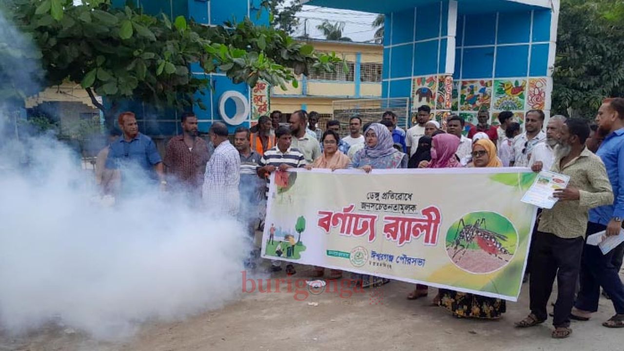 ঈশ্বরগঞ্জে তিন মাস ব্যাপী ডেঙ্গু প্রতিরোধ অভিযান শুরু 