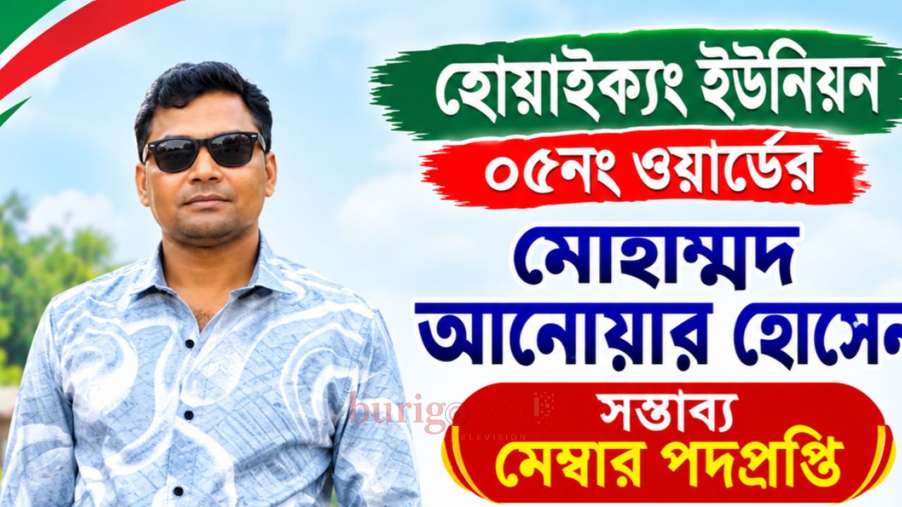 হোয়াইক্যং ইউনিয়নের ৫নং ওয়ার্ডে সম্ভাব্য মেম্বার পদপ্রার্থী মোহাম্মদ আনোয়ার হোসেন