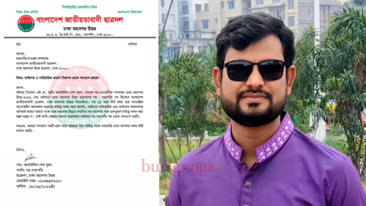 দলের গুরুত্বপূর্ণ দায়িত্ব পেয়েও সরে দাঁড়ালেন আলাউদ্দিন শেখ সুমন