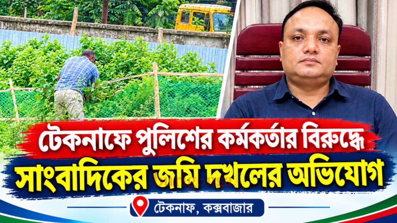 টেকনাফে পুলিশের কর্মকর্তার বিরুদ্ধে সাংবাদিকের জমি দখলের অভিযোগ