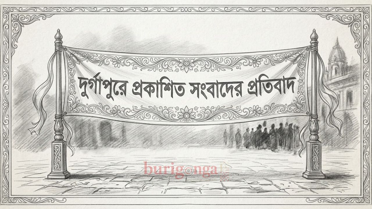 দুর্গাপুরে প্রকাশিত সংবাদের প্রতিবাদ