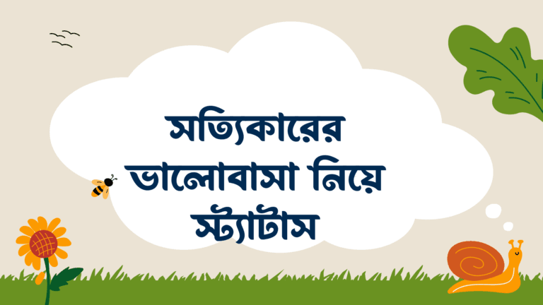 সত্যিকারের ভালোবাসা নিয়ে স্ট্যাটাস