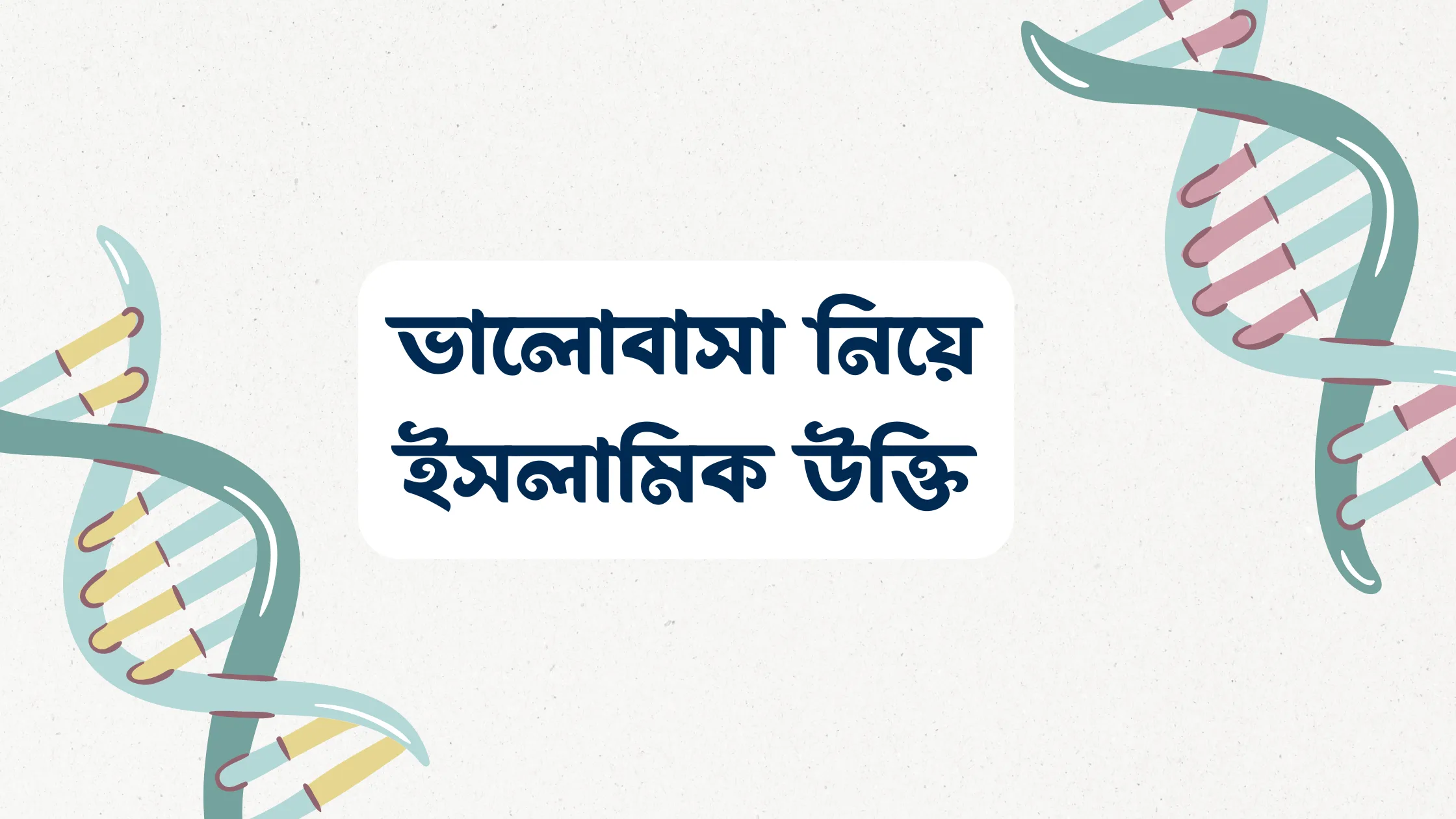ভালোবাসা নিয়ে ইসলামিক উক্তি
